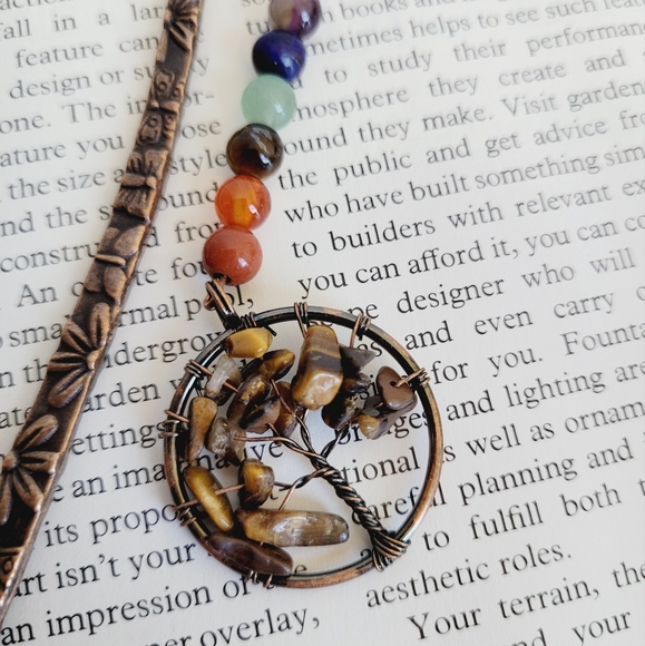 Tigers Eye Genuine Gemstone Bookmark *NWT* - Picture 6 of 8